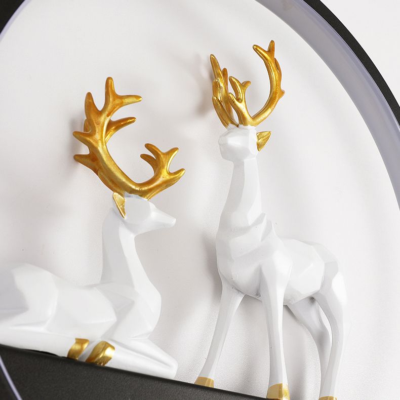 Lampade a parete in metallo circolare a 1 lutto moderno moderno lampada da monte per soggiorno