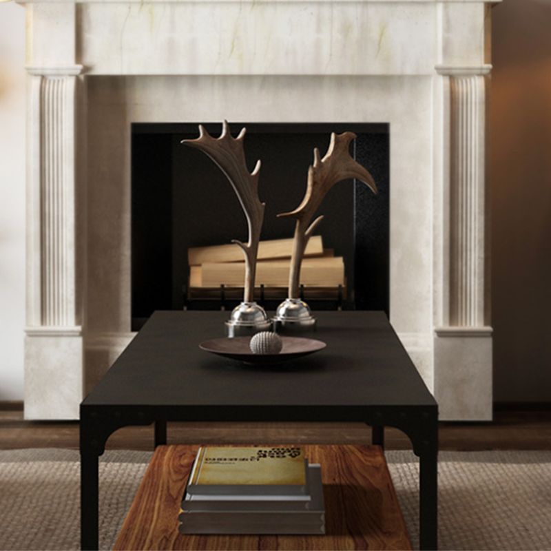 Contemporary Coffee Cocktail Table Solid Wood 4 Legs Coffee Table