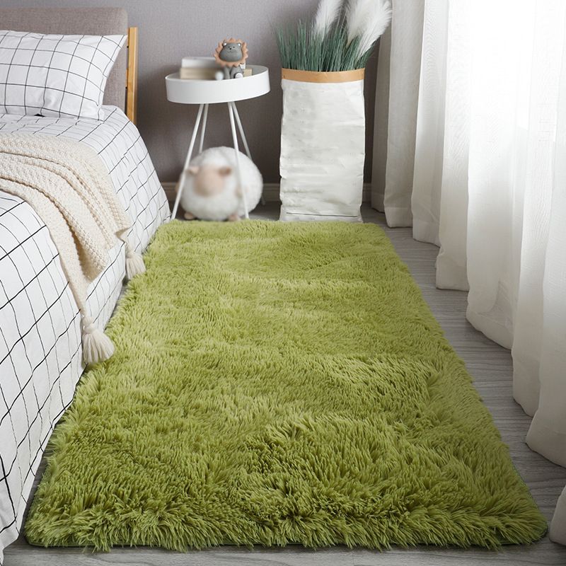 Modern vaste kleur pluche tapijt polyester casual tapijt wasbaar tapijt voor slaapkamer