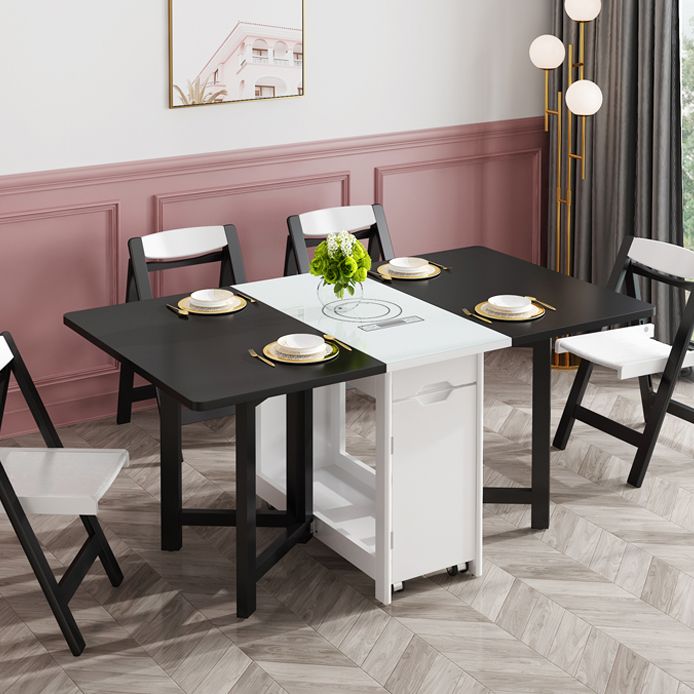 Rectangle Shape Table Contemporary Folding Dining Room Collection for Home