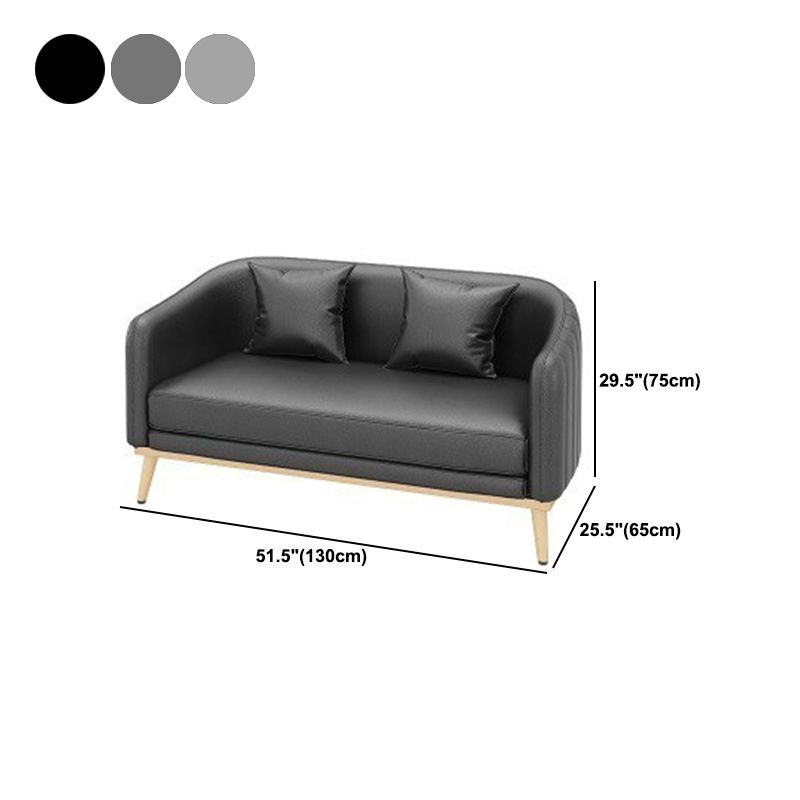 Contemporary Sloped Arm Sofa 29.53" H Single Cushion Sofa with Pillows