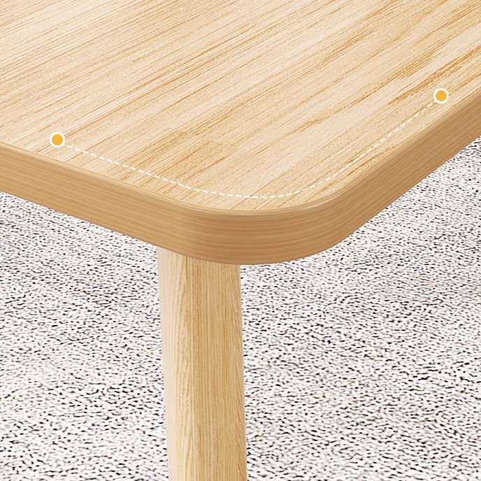 Minimalist Standard Kitchen Dining Set MDF Rectangle Shape Dining Set with 4 Legs Base