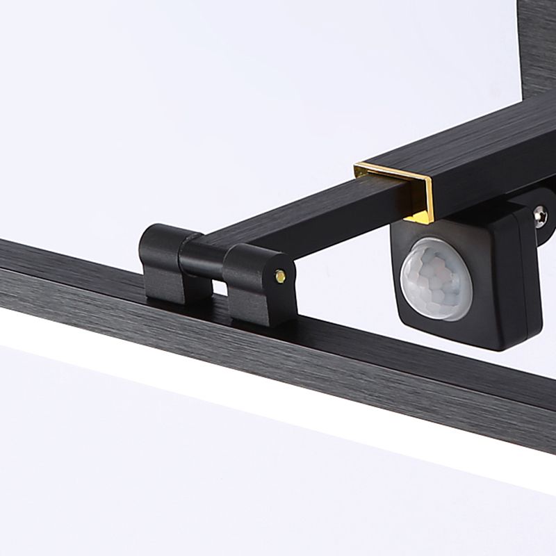 Contemporary Black Single Bathroom Vanity Light LED Bath Bar