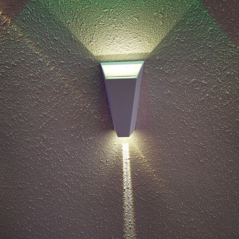 Geometric-shaped Metal Wall Mount Lamp Modern Simplicity 2-Lights Outdoor Waterproof Wall Sconce for Garden Balcony