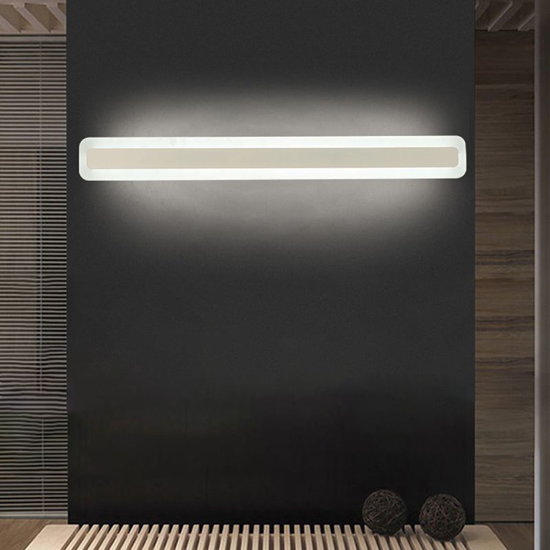 Rectangular Acrylic LED Wall Mount Light Fixture Nordic Waterproof Vanity Wall Sconce for Bathroom