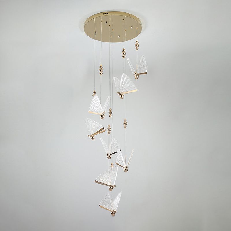 Acrylbutterfly -Anhänger hell, luxuriöse Deckenlichter für Schlafzimmer
