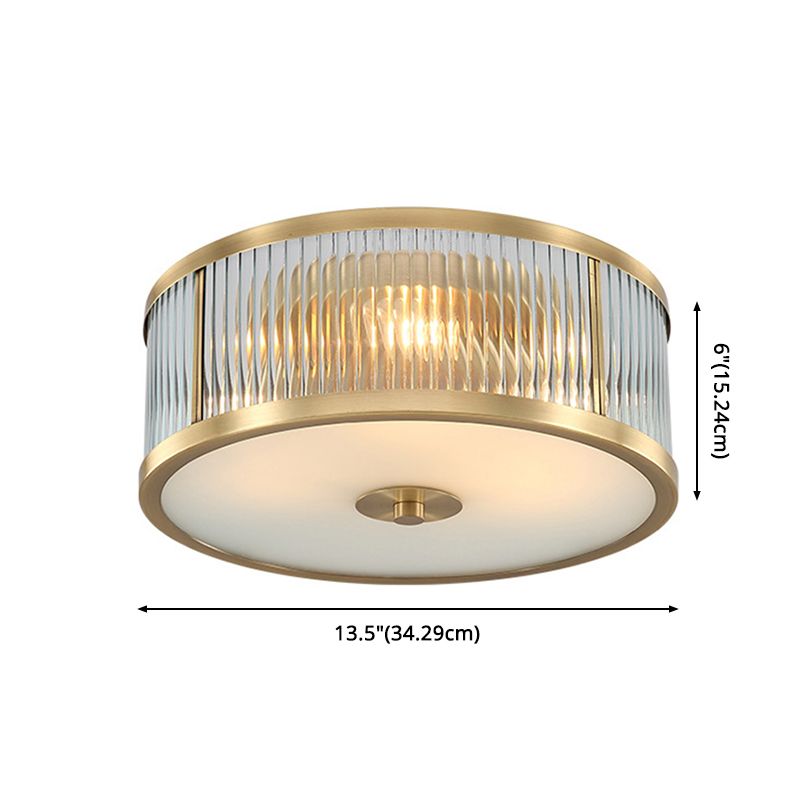 Glass Drum Flush Mount Ceiling Light Fixture Traditional Bedroom Flush Mount Lighting Fixtures