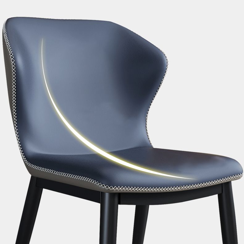 Silla lateral casera industrial Silla tapizada Wingback del comedor del metal
