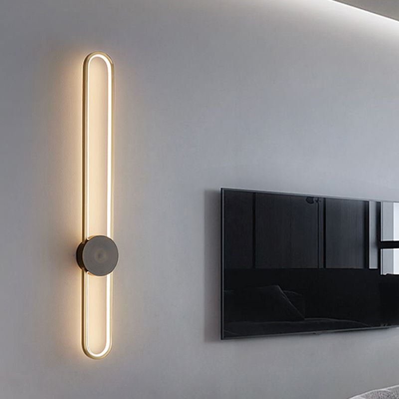 Moderne Aluminiumwandleuchte oval Form LED Wandleuchten für Wohnzimmer Schlafzimmer