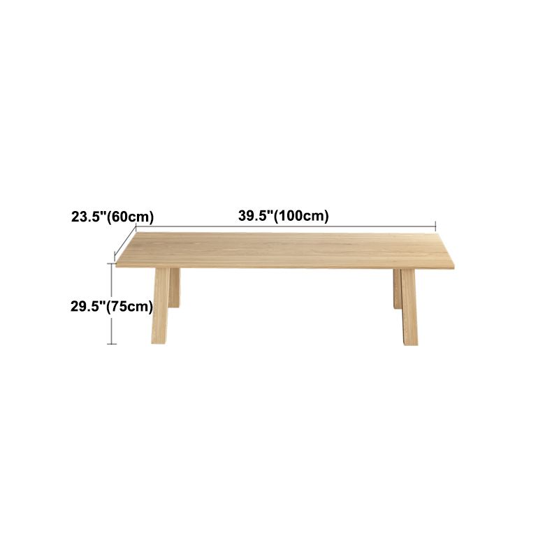 Rectangle Dining Table Solid Wood Dining Table with 4 Legs for Kitchen