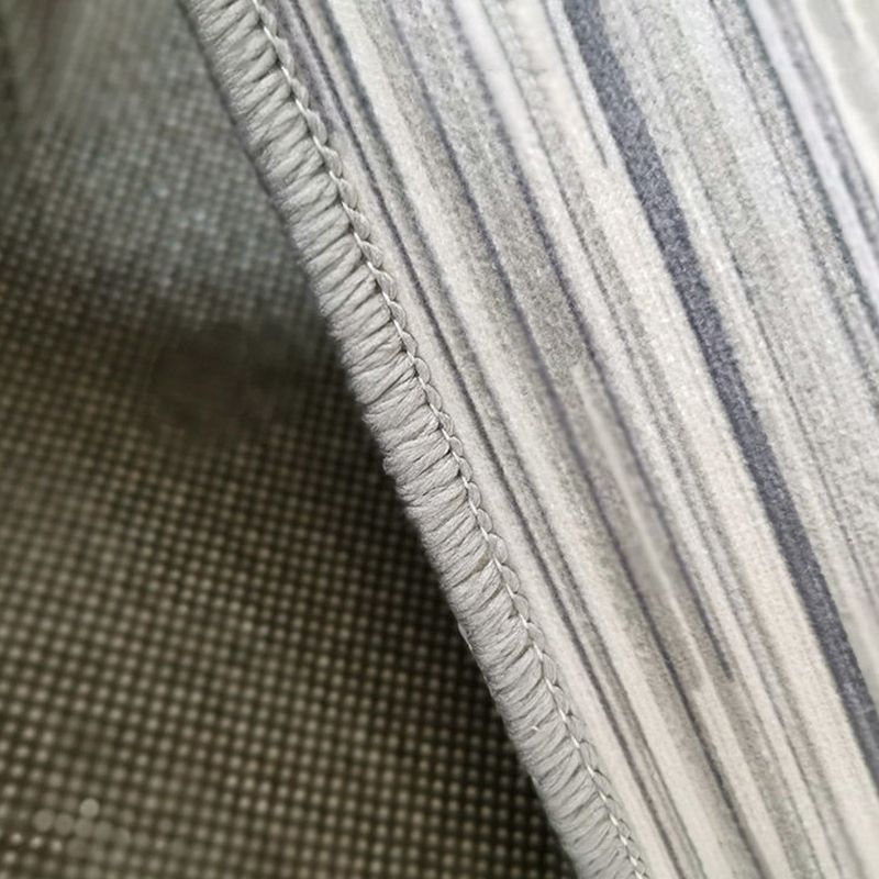 Brown Modern Area Carpet Stripe Pattern Polyester Area Rug Non-Slip Backing Rug for Living Room