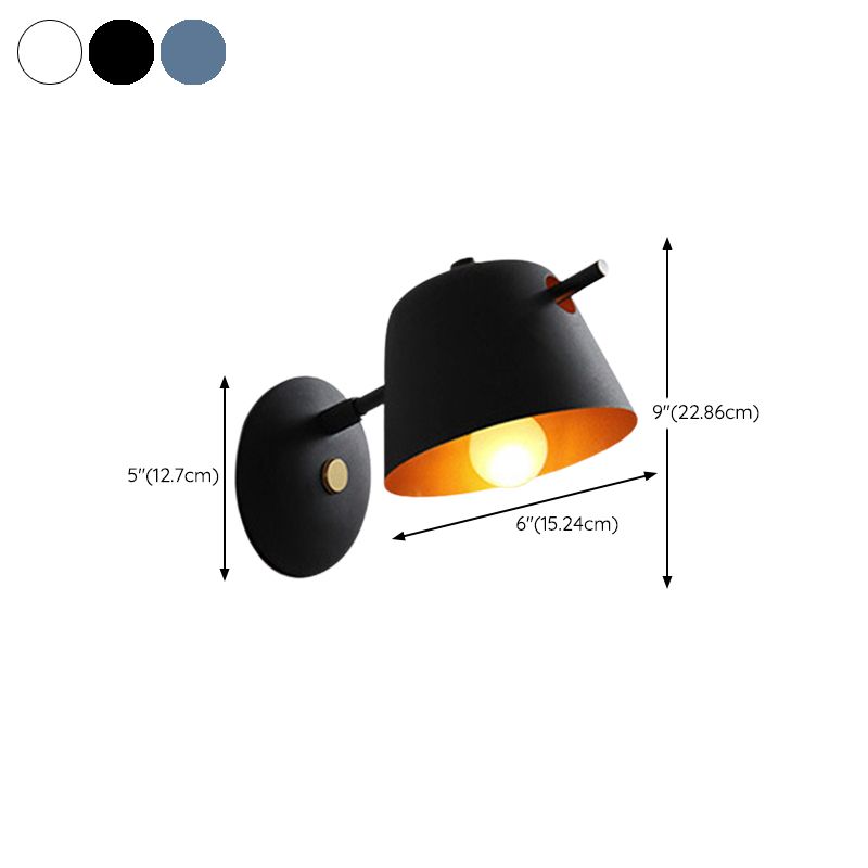 Modern Style Empire Shape Wall Light Metal 1 Light Sconces for Bedroom