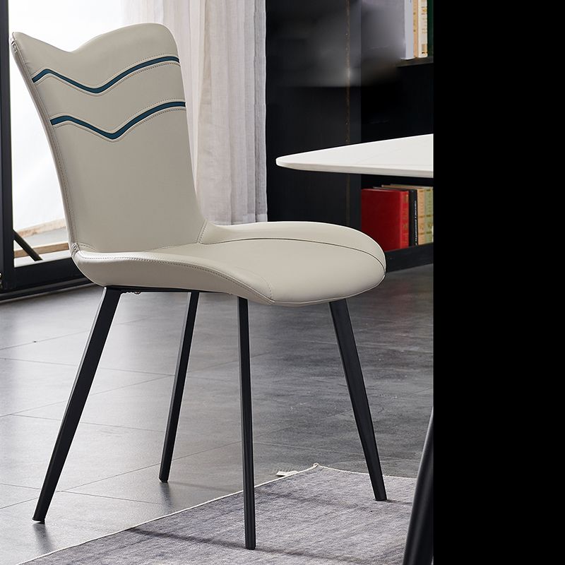Modern Indoor Dining Side Chair Leather Upholstered Side Chair