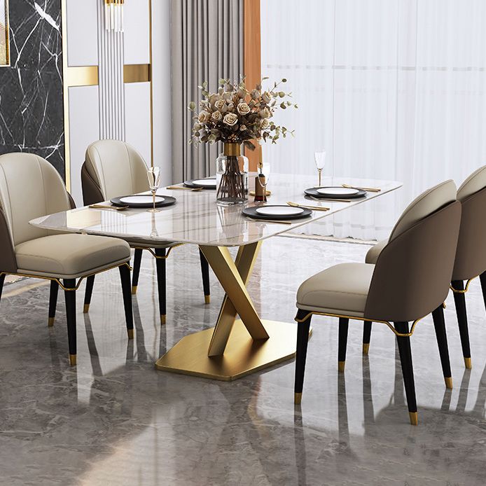 Glam Style Sintered Stone Dining Set 1/2/5/6/7 Pieces Dining Set for Dining Areas