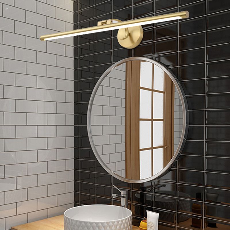 LED Copper Mirror Front Light Modern Vanity Light with Acrylic Shade for Bathroom