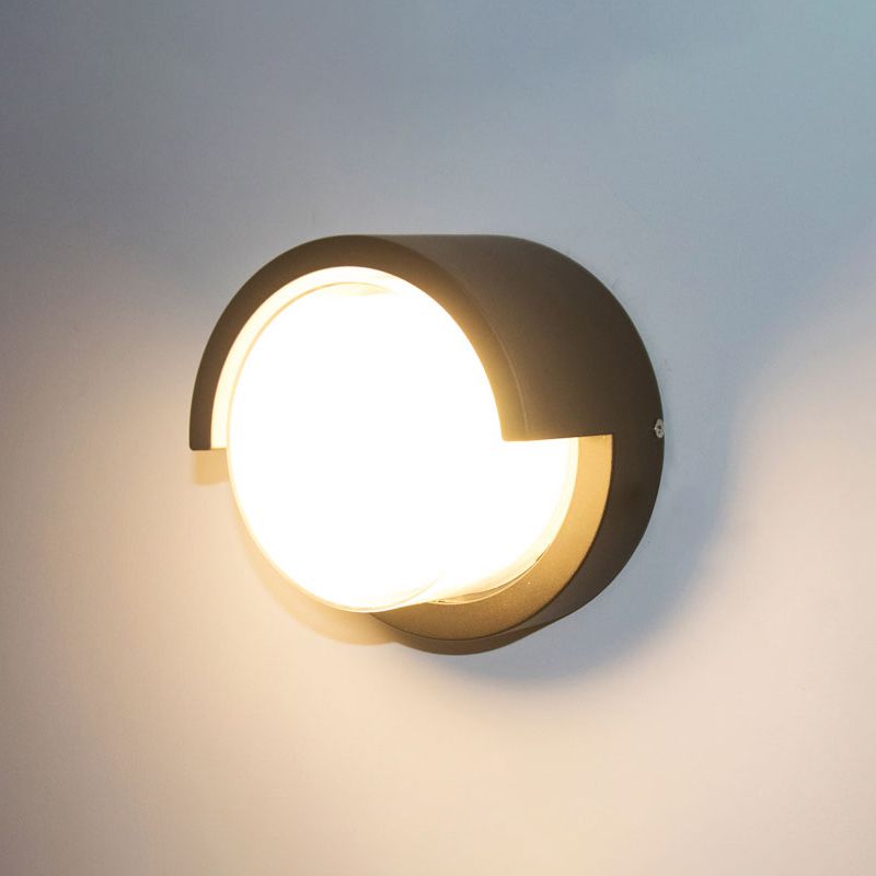 Fissature di illuminazione contemporanea con ombra acrilica arrotonda lampada esterna