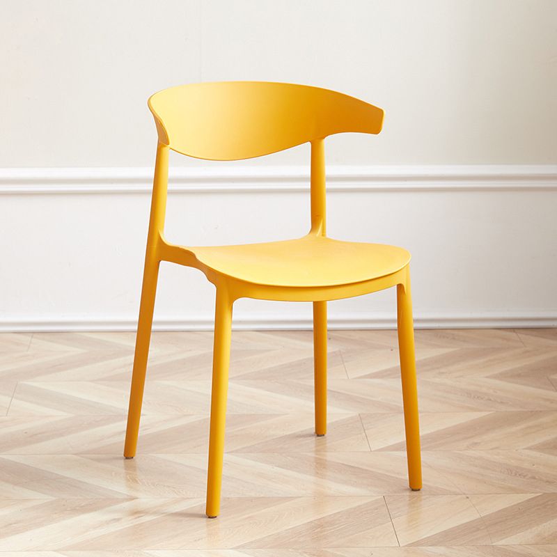 Dining Room Kitchen Dining Chair Open Back Plastic Side Chair