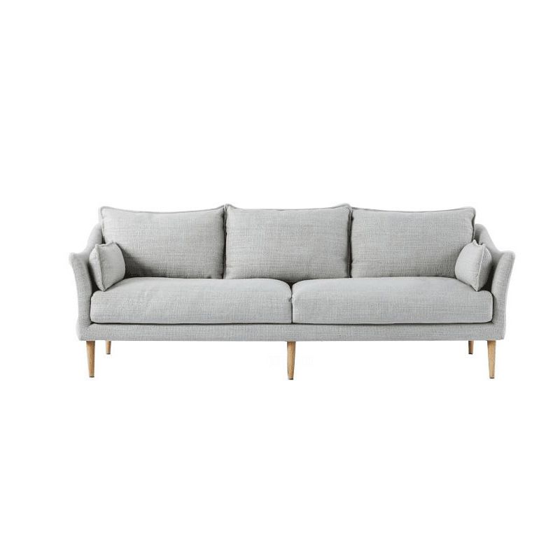 Standard -Kissen Sofa Furniture Modern Square Arm Loveseat in Grey
