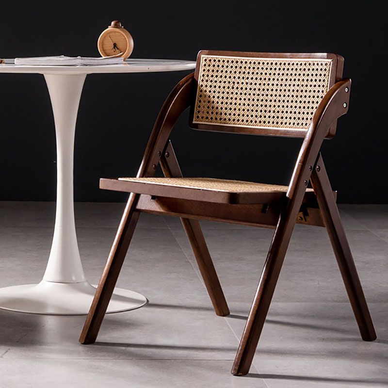 Contemporary Kitchen Chairs Dining Open Back Armless Side Chair with Wooden Legs