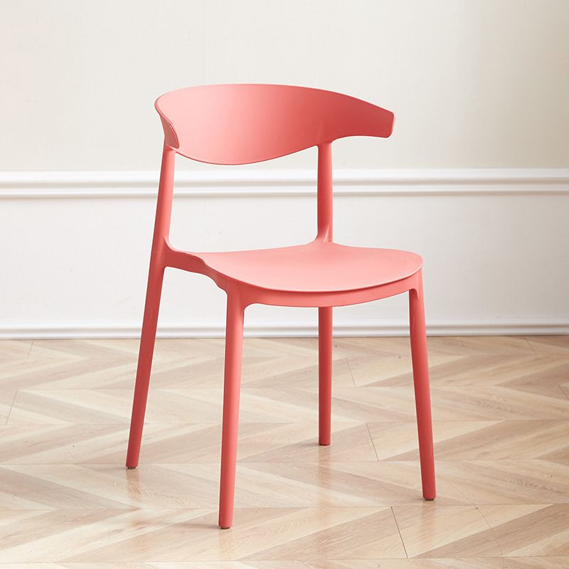 Dining Room Kitchen Dining Chair Open Back Plastic Side Chair