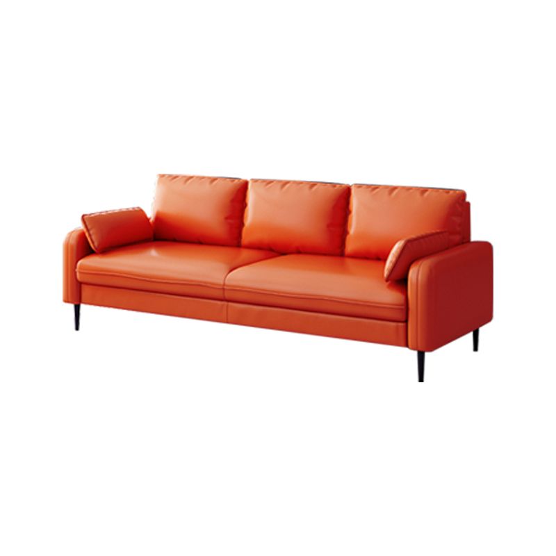 Modern Standard Sofa Pillows Square Arm 3 Seater Living Room Settee