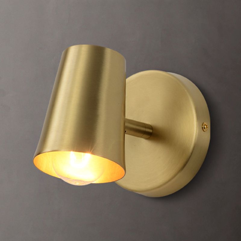 Cono a forma di parete leggera applique in metallo nordico monte da parete da parete lampada in oro