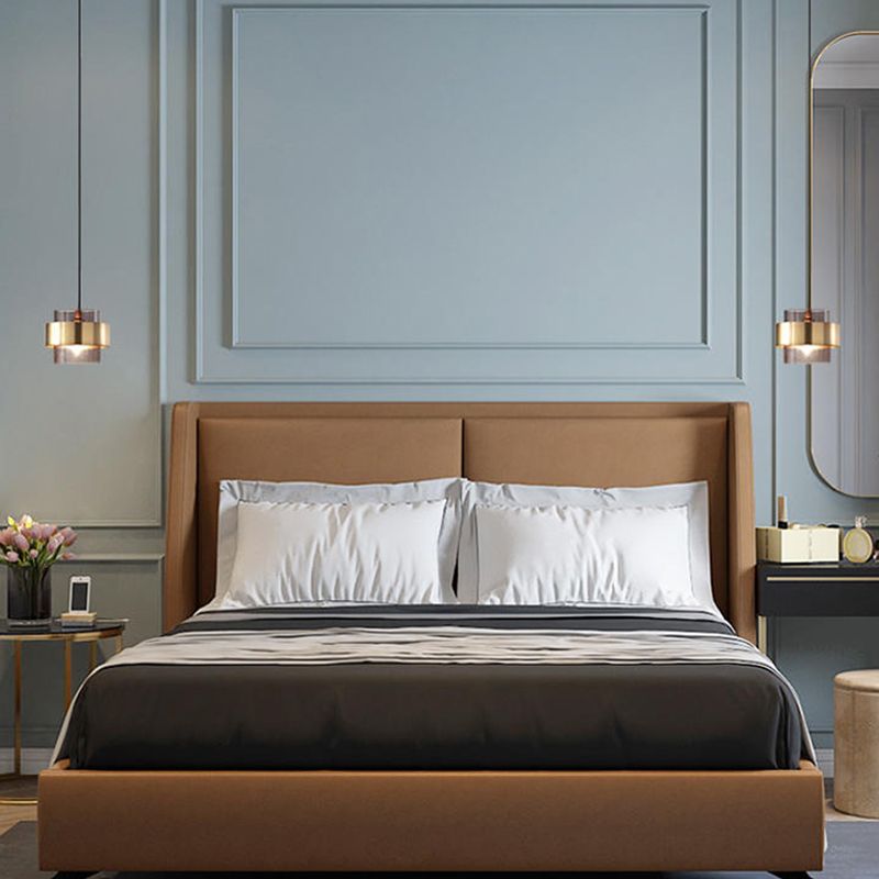 Elektroplat -Metallheizlicht in moderner künstlerischer Stilglaszylindrische Hängelampe für Schlafzimmer