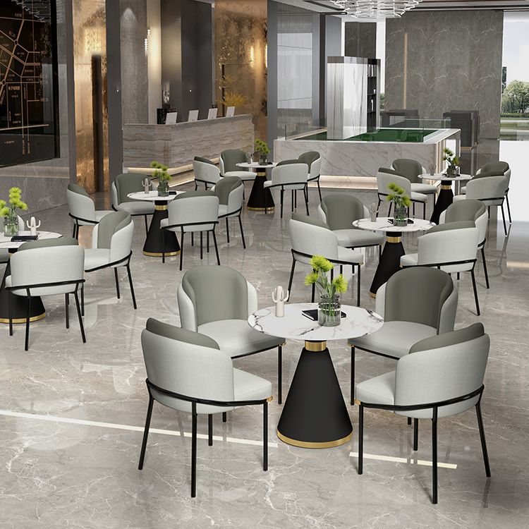 Contemporary 1/2/5 Pieces Dining Set Metal Dining Room Set for Home Use