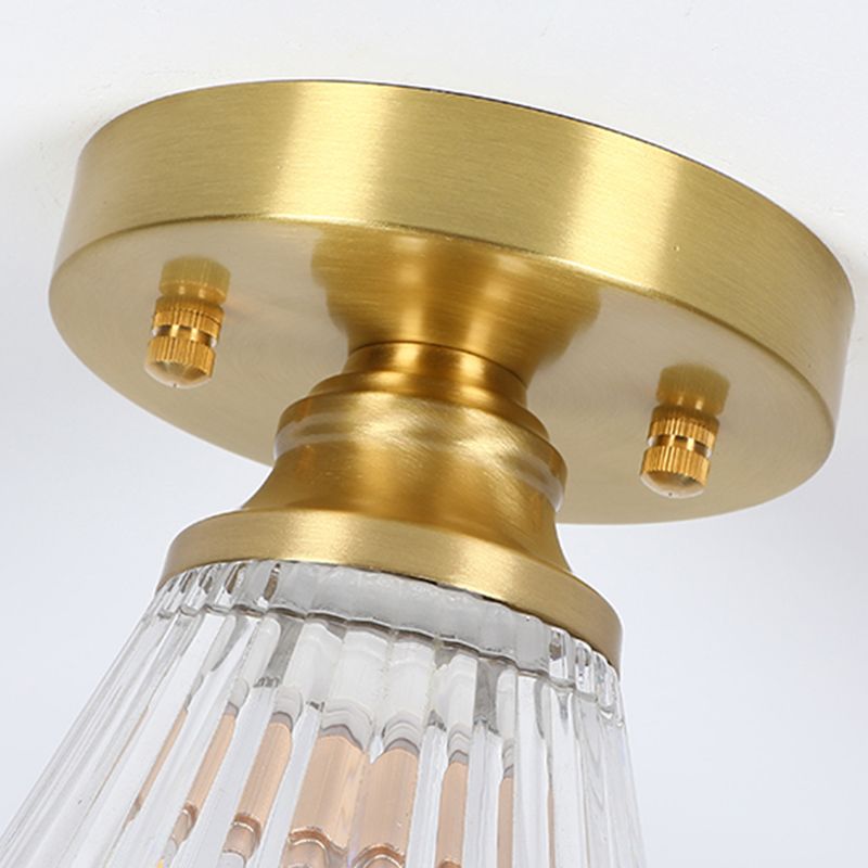 Nordic Style 1-Light Ceiling Lamp Glass Shade Ceiling Light for Living Room