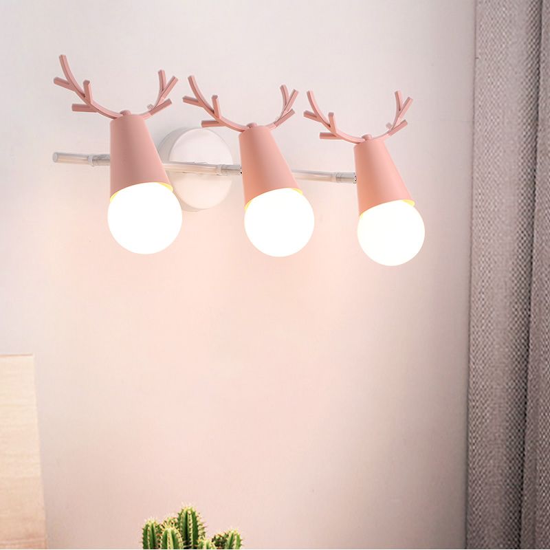Wall Mount Light Fixture Nordic Metal Kids Bedroom Wall Mount Light