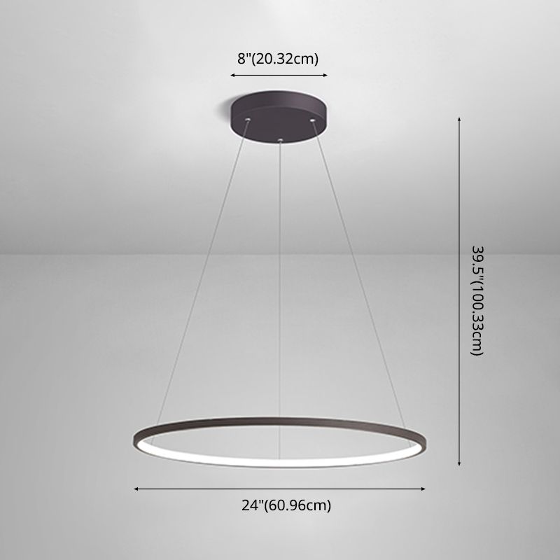 Ring Shape Pendant Light Fixture LED Suspension Lighting Fixture for Dinning Room