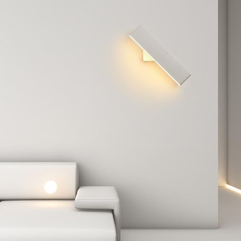 Single White/Black Modernism Wall Mounted Sconce LED Metal Wall Light for Bedroom