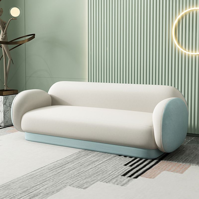 Modern Macaroon Sofa Pillow Top Arm Standard Tight Back Sofa for Apartment