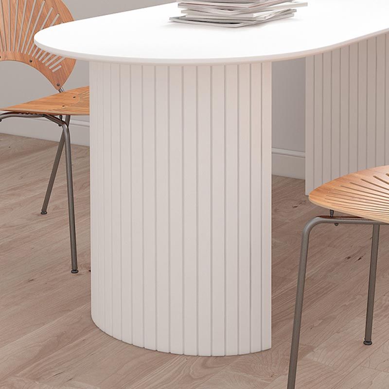 Modern Stone Top Dinette Table Metal Base Dining Table for Living Room
