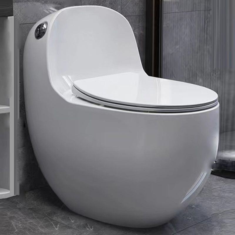 Contemporary Flush Toilet Floor Mounted Siphon Jet Porcelain Urine Toilet