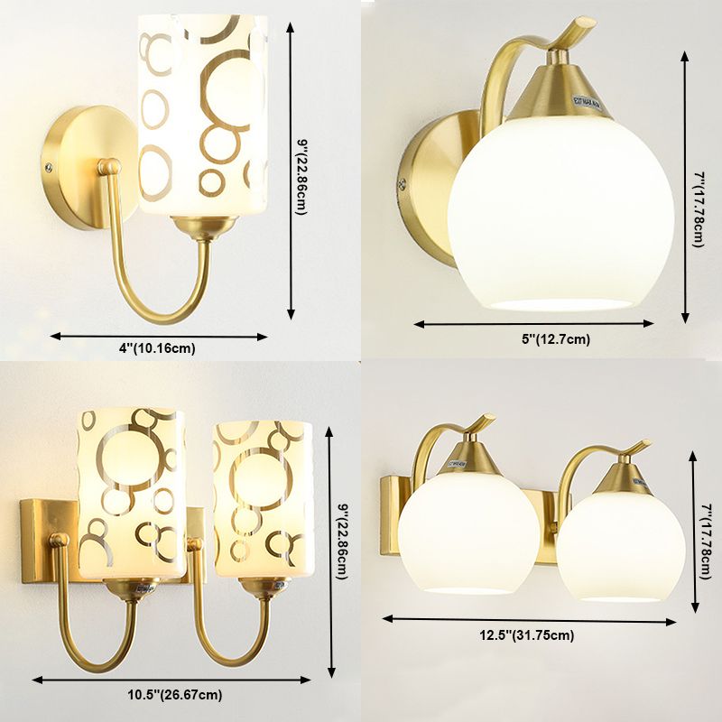 Geometrische mit Glas montierte Lampen zeitgenössischer Multi -Licht -Wandleuchte Leuchte