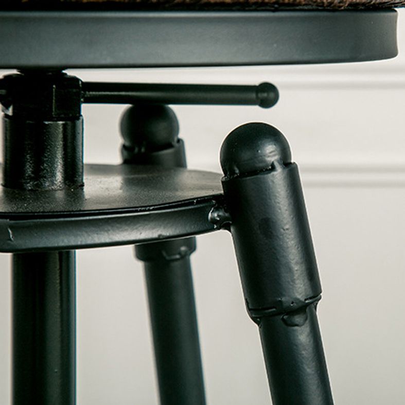 Rotating Barstool Industrial Style 4 Feet Bar Stool for Dining Room Set of 3