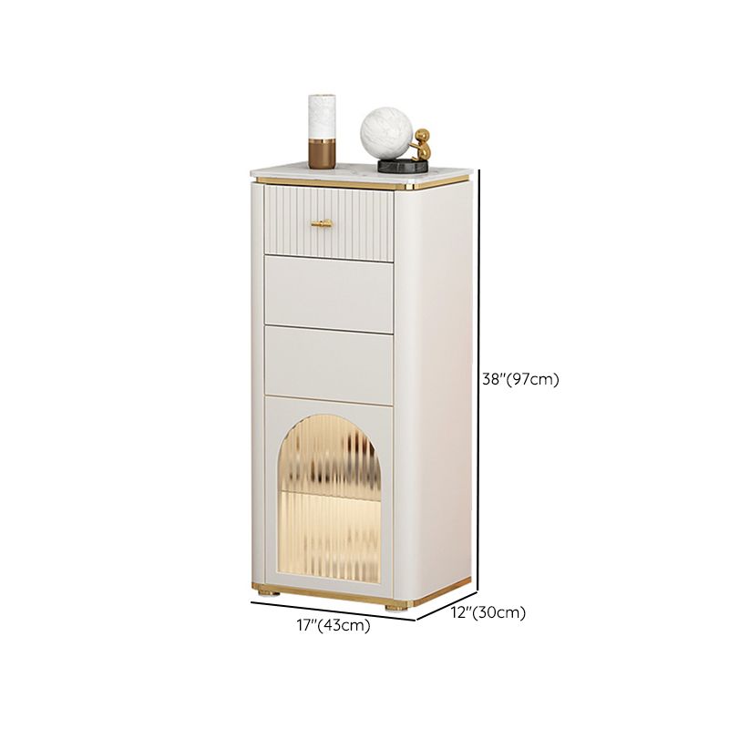 11.7 Inch Width Stone Storage Chest Classic Glam Storage Chest Dresser