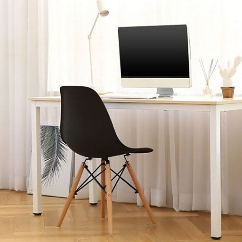 Sedie da cucina in stile contemporaneo sedie laterali senza braccio con gambe in legno