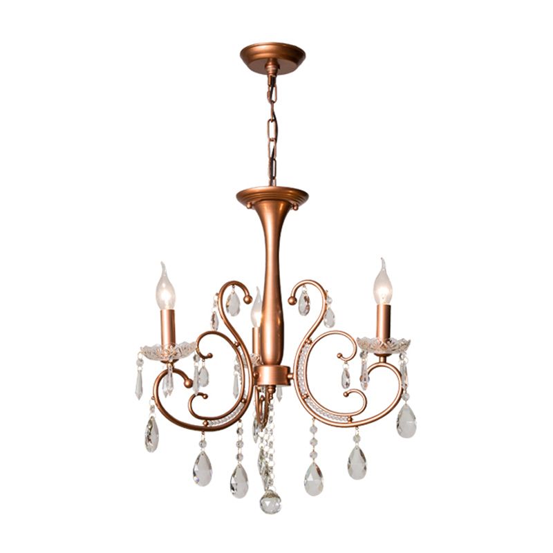 Laiton 3/6/8 Lumières LAMPE CHANDELER COURTYSIDE CRISTAL CURVY SUSPENSION PENDANT