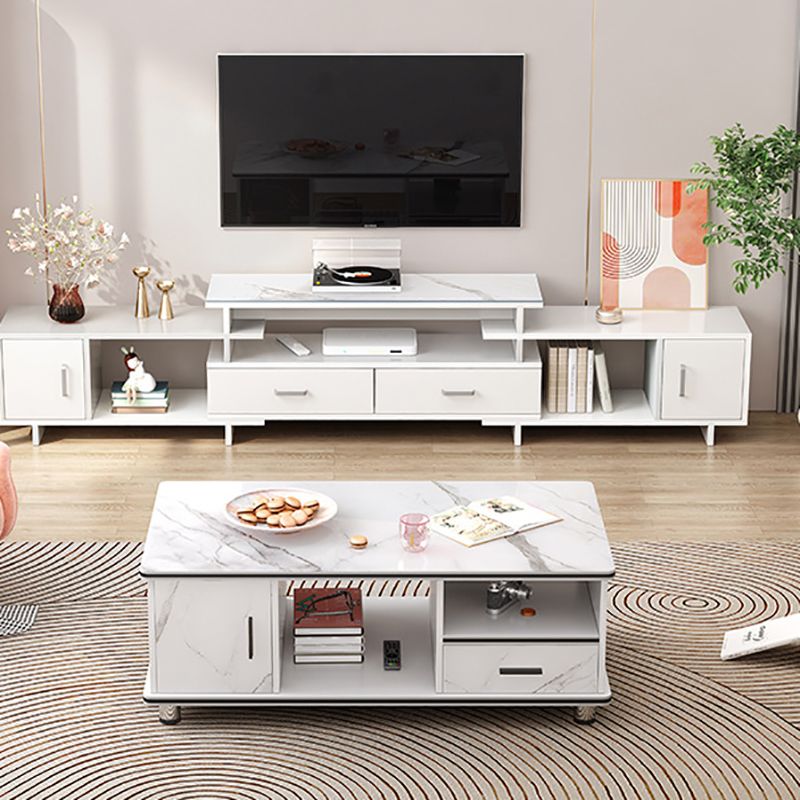 Artificial Wood Coffee or End Table Rectangular Coffee Table with Storage