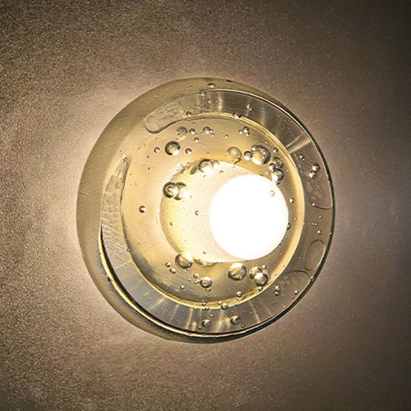 Simple Round Wall Sconce Waterproof LED Sconce Light Fixture for Courtyard