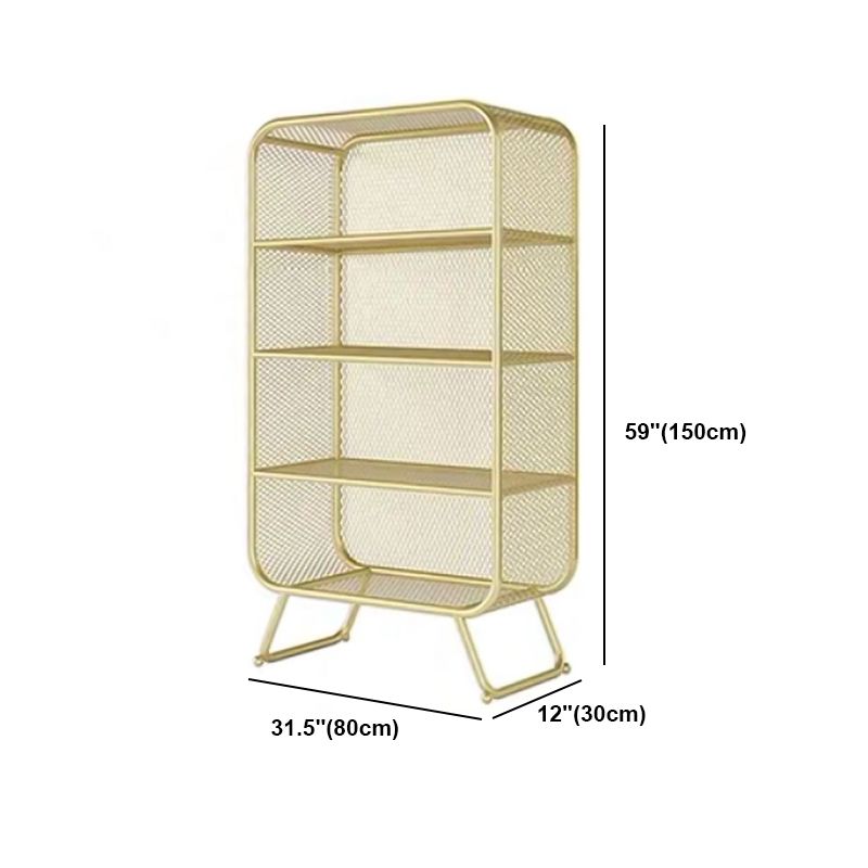 Industrial Metal Bookcase Shelf Closed Shelves for Study Room