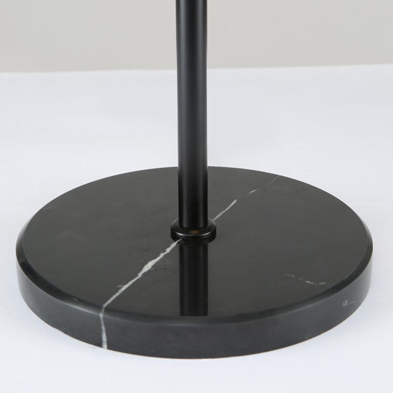 American Style Crystal Table Lamp Black 3 Lights Desk Lamp for Bedroom