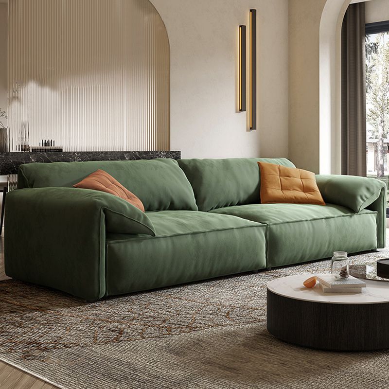 Tissu salon Pillow Top Arm Coussins standard Settee Green