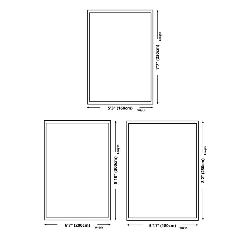 Multicolor Simple Area Rug Polyester Irregular Print Rug Non-Slip Backing Indoor Rug for Living Room