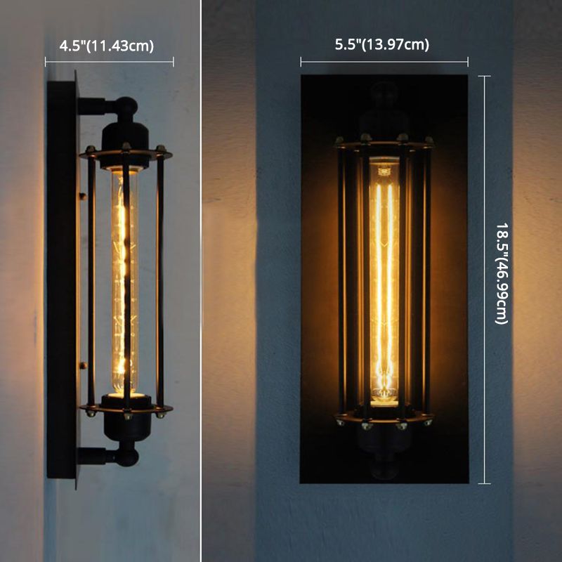 Retro Industrial Style Cage Wall Lamps Metal Wall Lighting Fixtures for Corridor