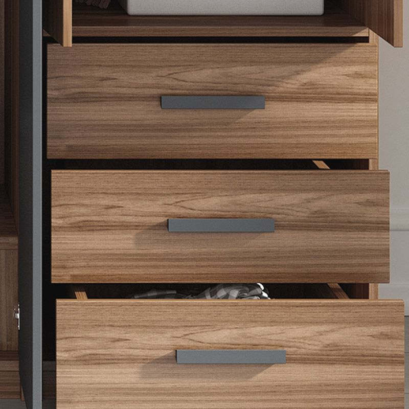 Contemporary Wardrobe Armoire Engineered Wood Wardrobe Closet