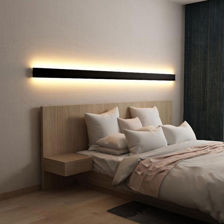 Rectangle Shaped Indoor Wall Mount Light Fixture Modern Style Metal LED Wall Sconce