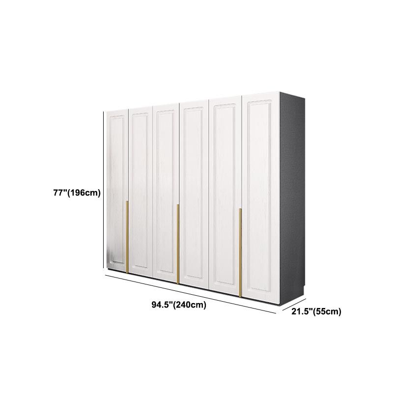 Modern Style Wardrobe White Colour Wooden Wardrobe Closet with Drawer